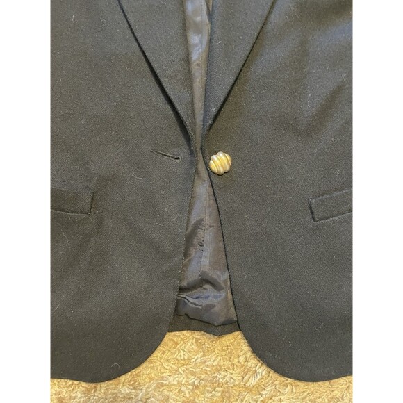 Vintage Koret Career Women’s 100% Wool Lined Blazer Suit Jacket Black Size M/L - Picture 2 of 10